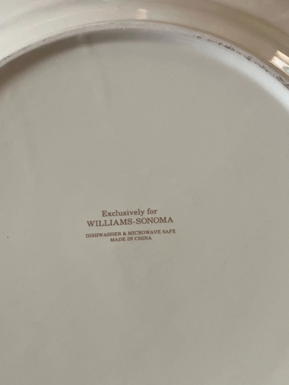 6 Williams Sonoma Red Tartan Dinner Plates Gold Rim